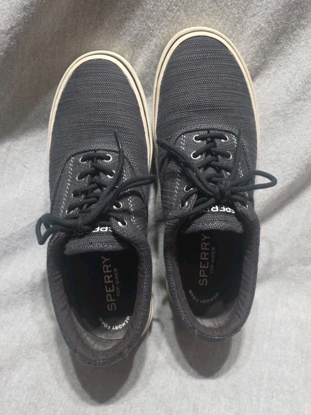 sperry 9 mens Top-sider Memory Foam Canvas Lightly Used